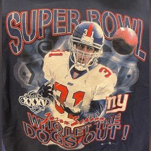 2000 Jason Sehorn New York Giants Who Let The Dogs Out Super Bowl Shirt